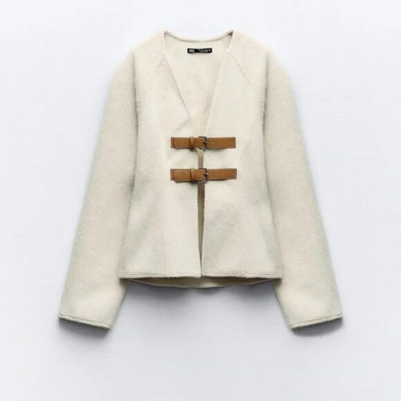 ZARA BELTED SOFT CARDIGAN SWEATER JACKET (XS) - Picture 2 of 9